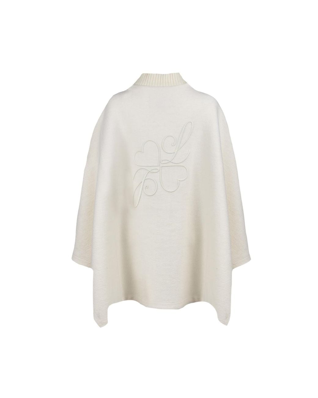 House of Laines London White Neutrals Laines Couture Wool Blend Zip Cape