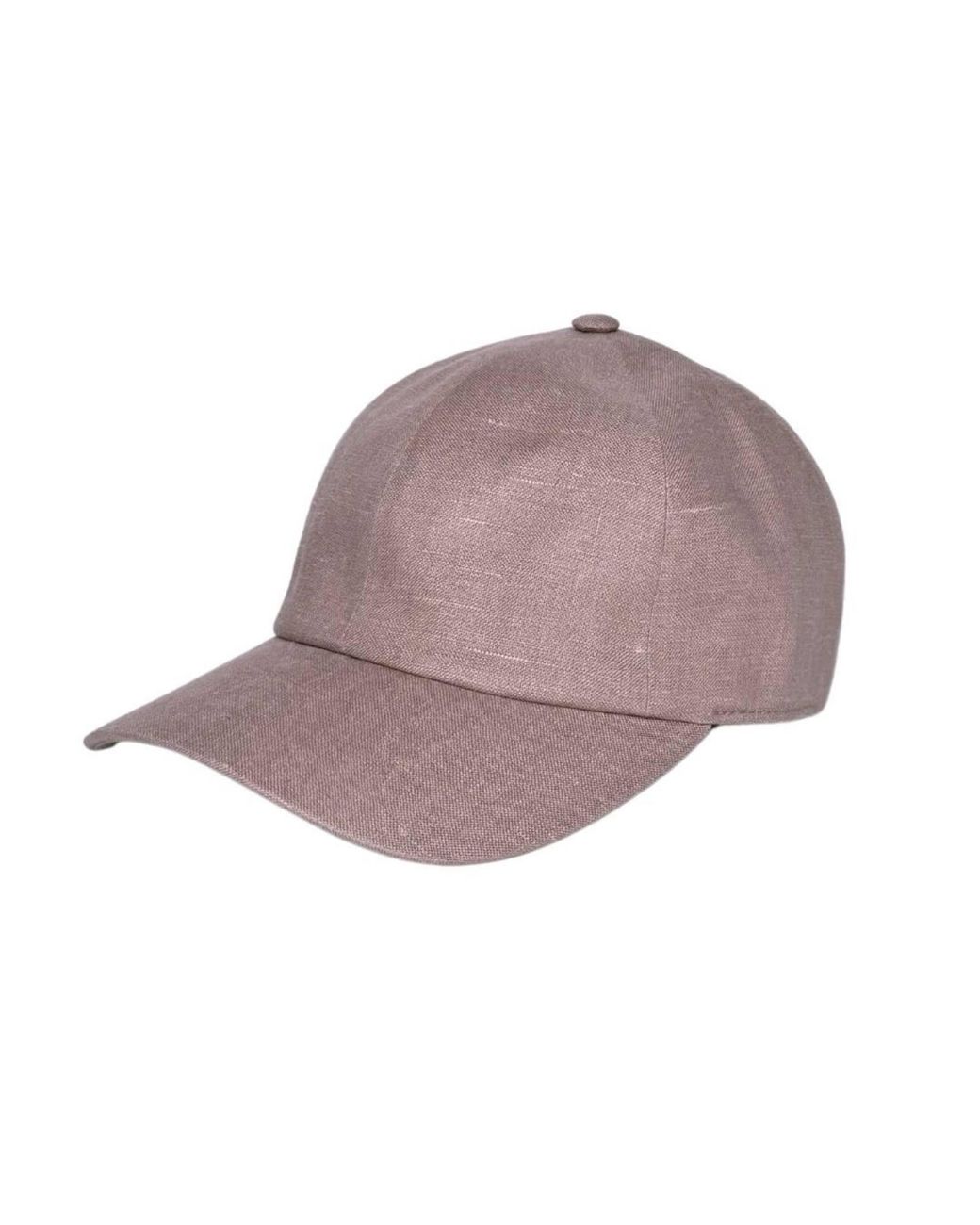 Cachemio Brown Cappuccino Italian Linen Baseball Cap – Adjustable Leather Strap, Lightweight Hat for men