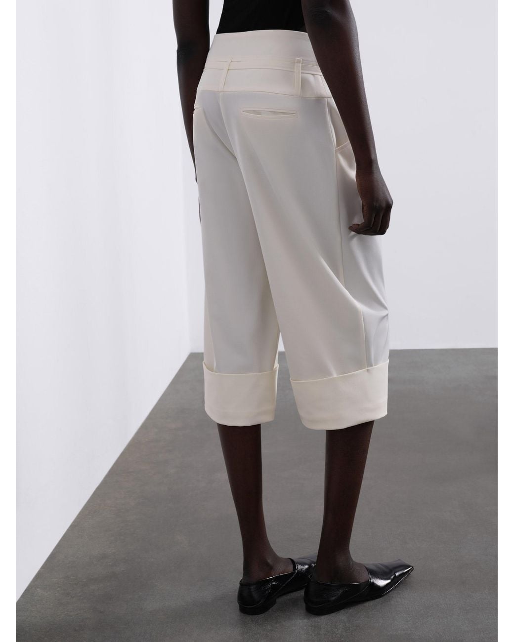 Sélone White Alma Cuffed Trousers