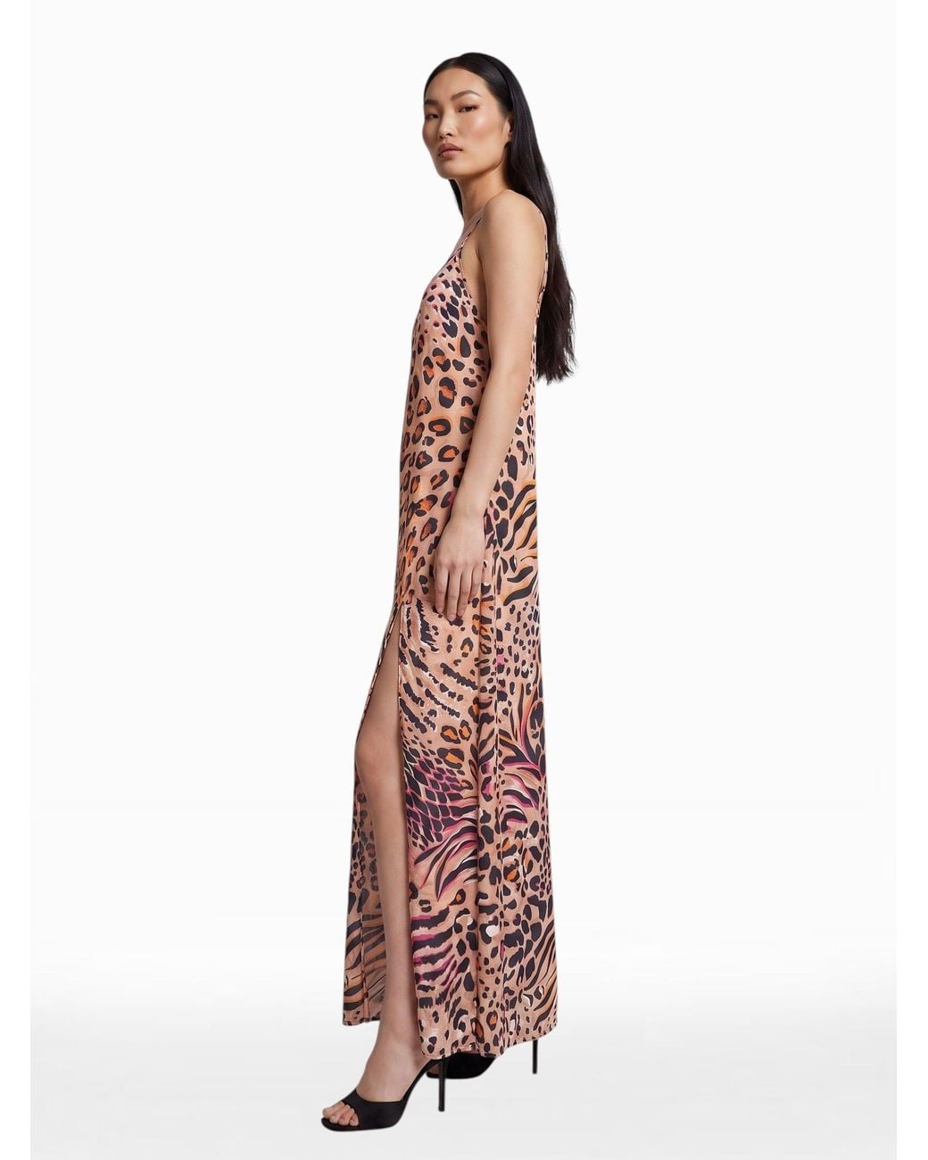 Any Old Iron White Neutrals Neutral Animal Long Dress