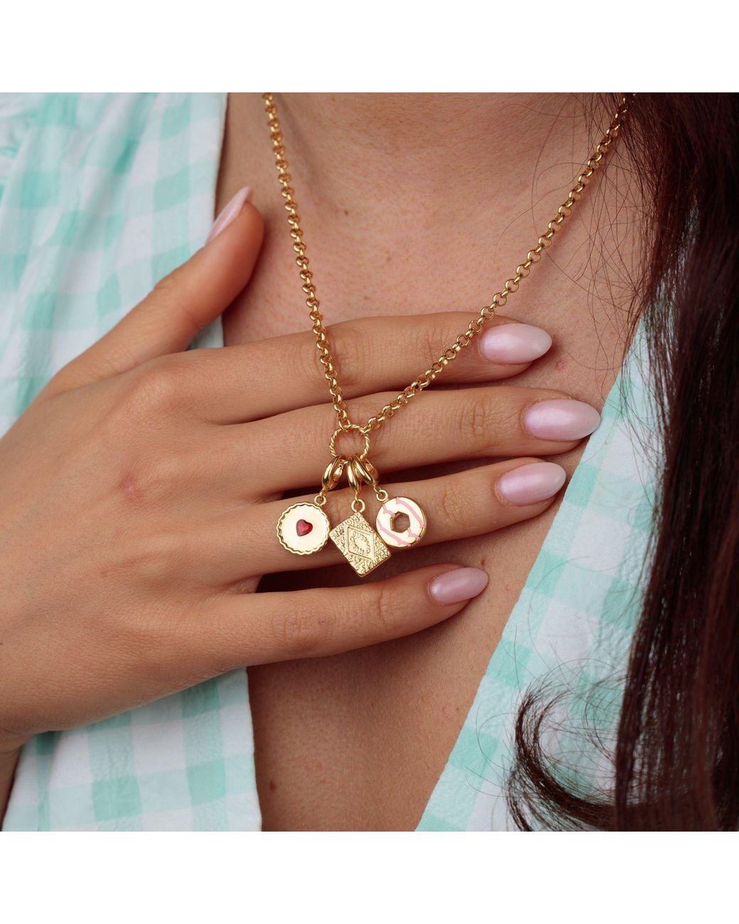 Lily Charmed Metallic Plated Jammie Dodger Charm