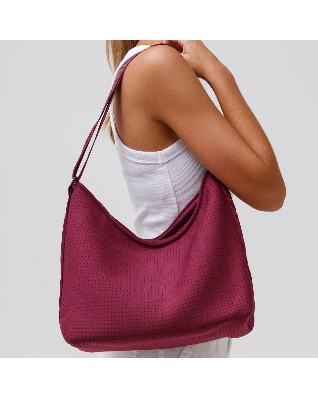 Pop Ups Brand Purple Hobo Crossbody Bag Berry