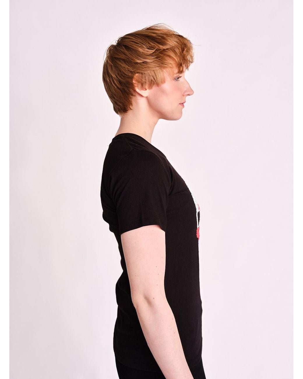 Any Old Iron Black Infra Beaded T-Shirt