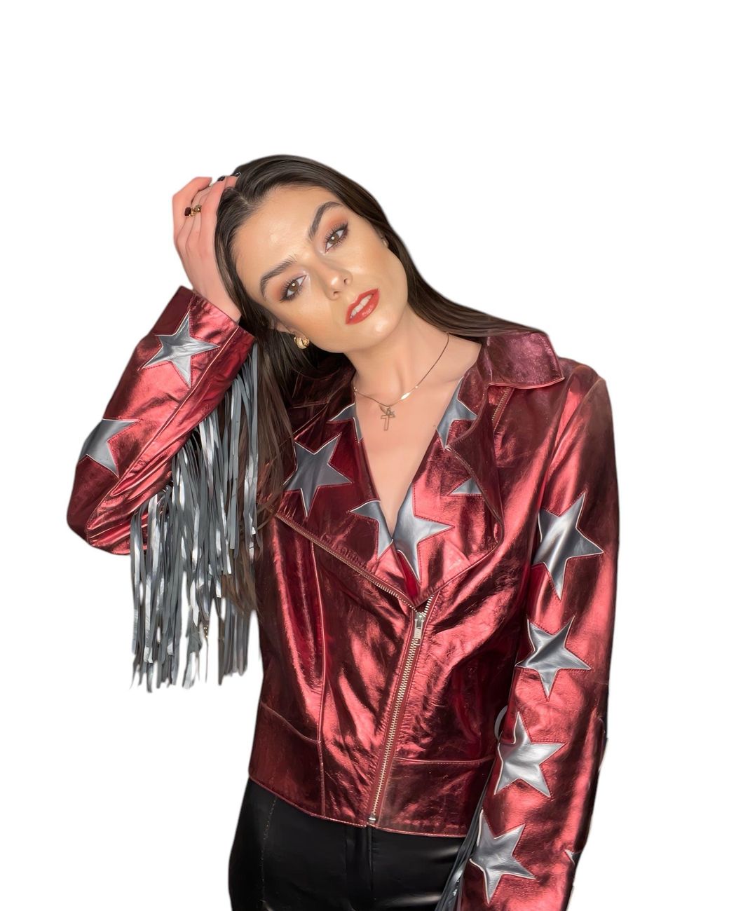 Any Old Iron Red Metallic Hell For Leather Moto