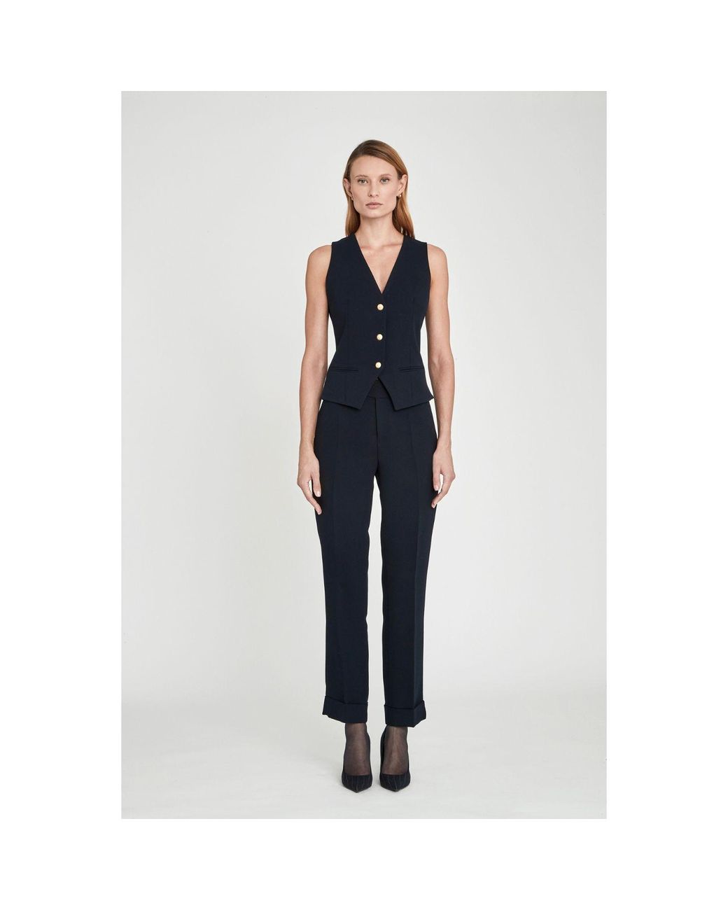 The Extreme Collection Blue Tailored Vest Atelier