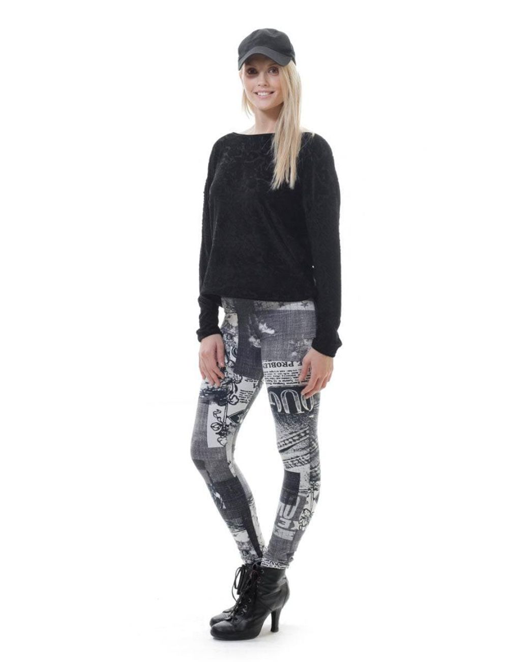 Conquista Black Low Back Top
