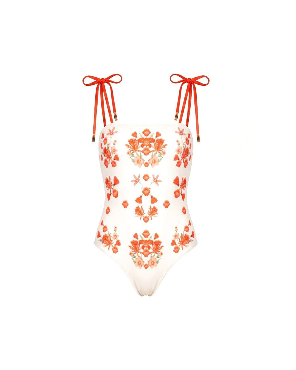 Jessie Zhao New York Red Passion Garden Reversible One Piece Swimsuit