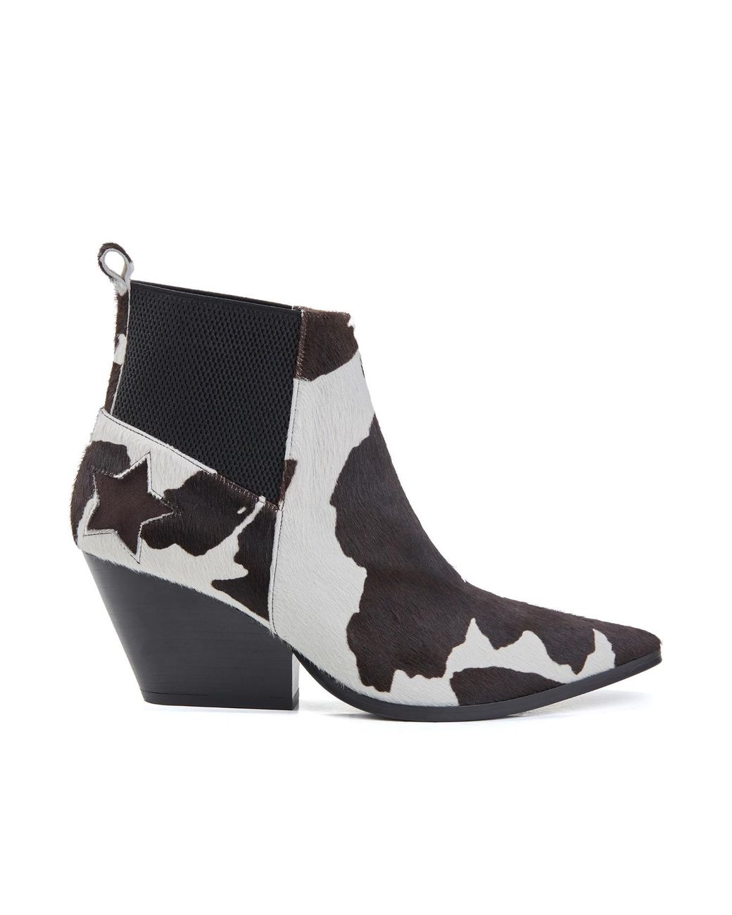 Rosamund Muir London Black Neutrals Felixa Cowprint Calf Hair With Star Ankle Boots