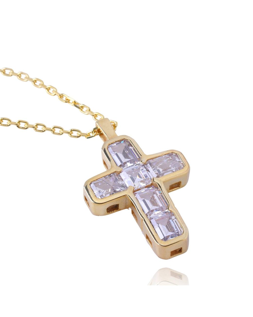 Ece London Metallic The Fortuna Cross Necklace