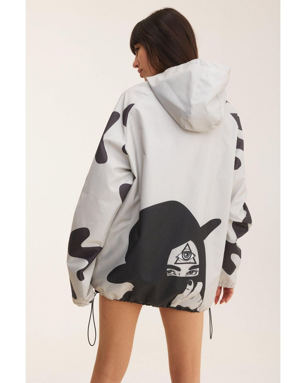 mysimplicated Multicolor Water Repellent Windbreaker Third Eye Design W