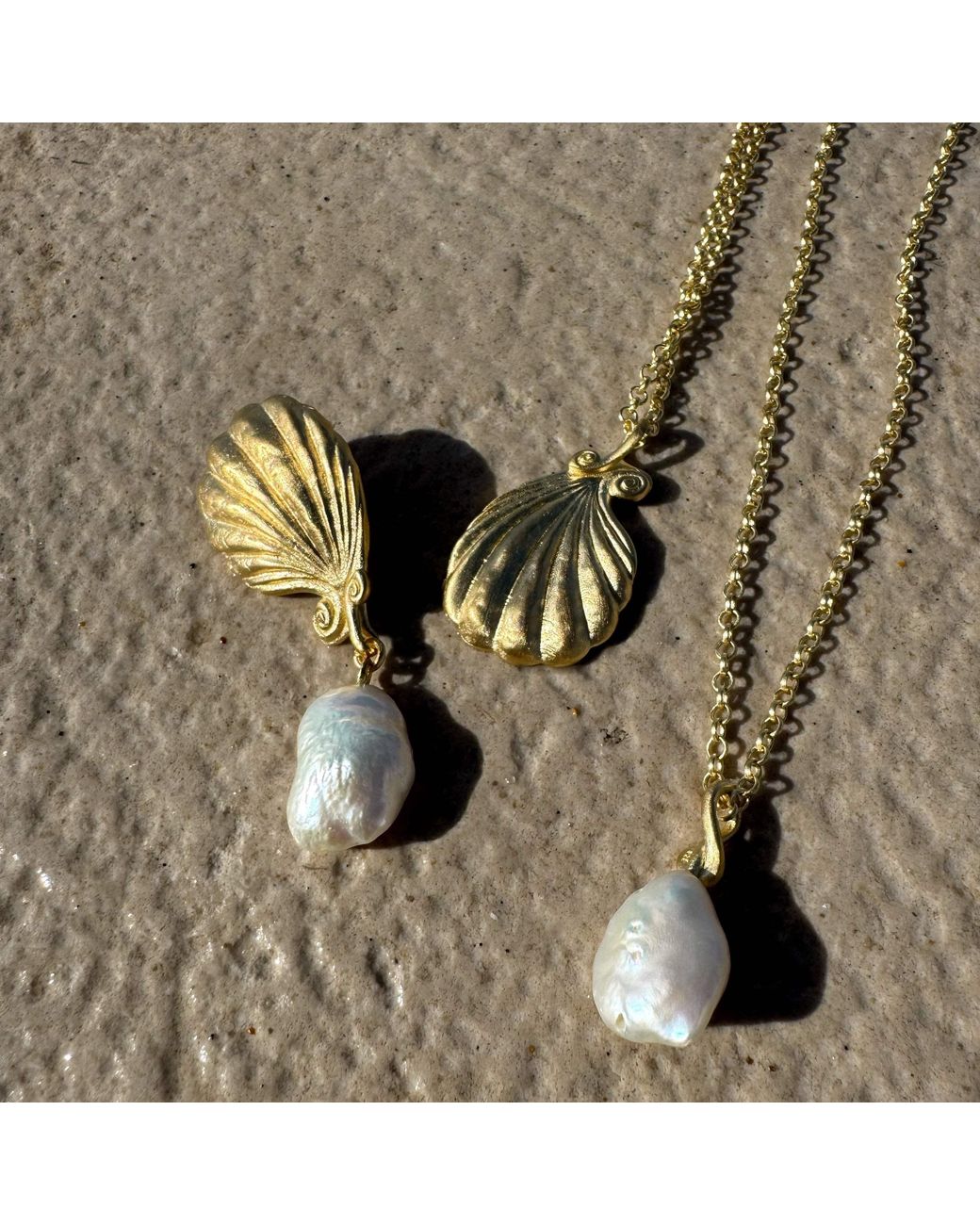 With Love Darling Metallic Paloma Pearl Necklace