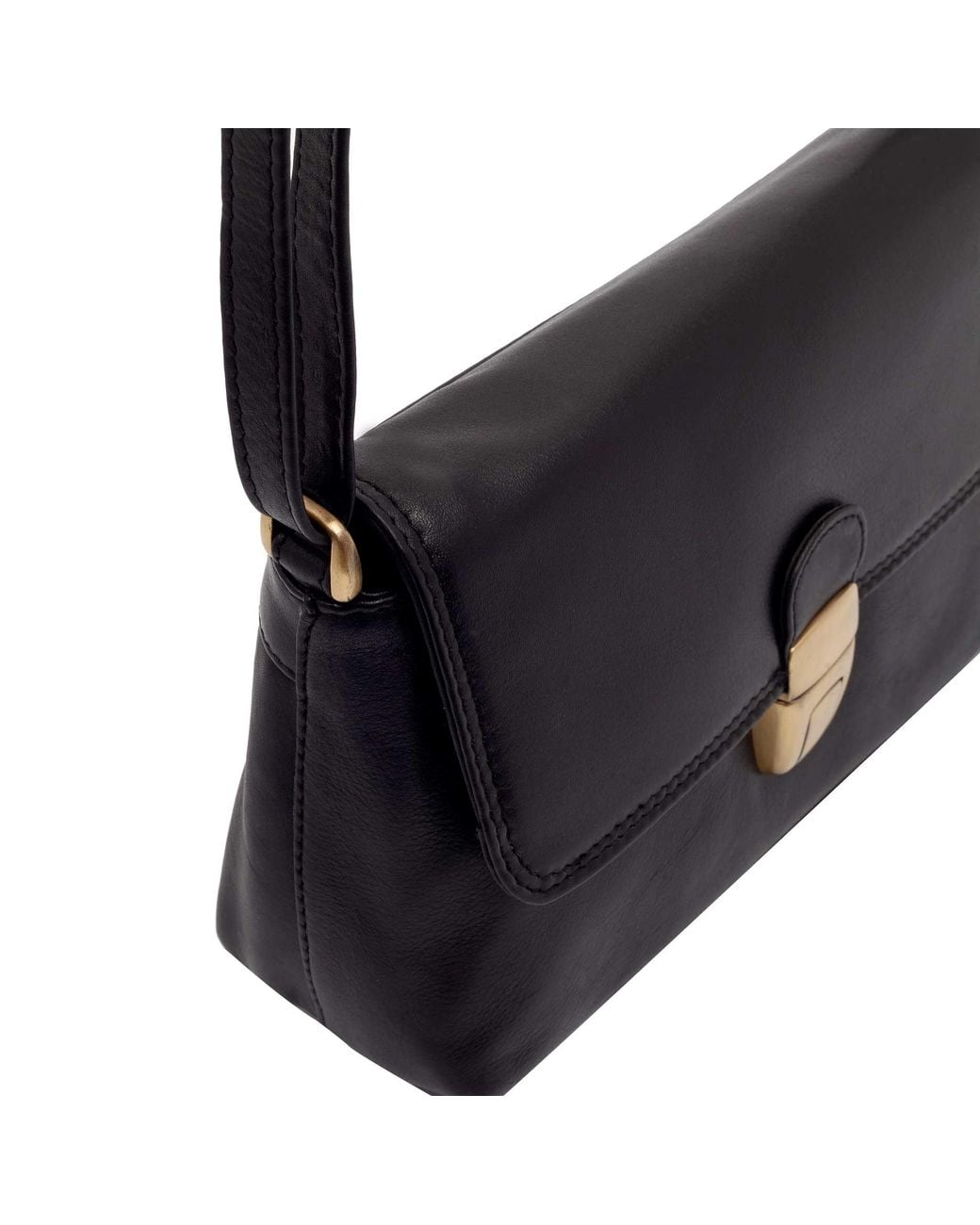 Lloyd Baker Black Madurai Leather Crossbody Bag