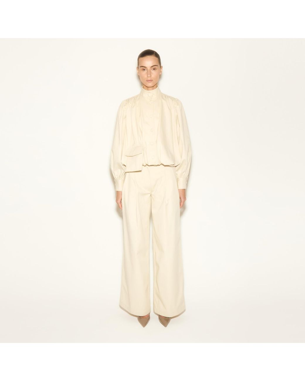 Herfetch Natural Neutrals Latte Wide Leg Pant Stone