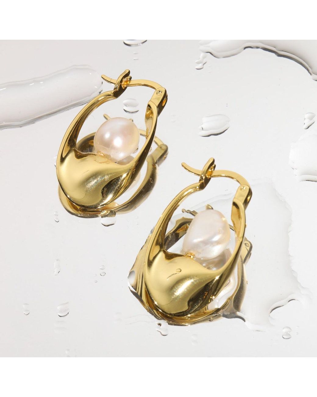 Lait & Lune Metallic Talise Hoop Earrings