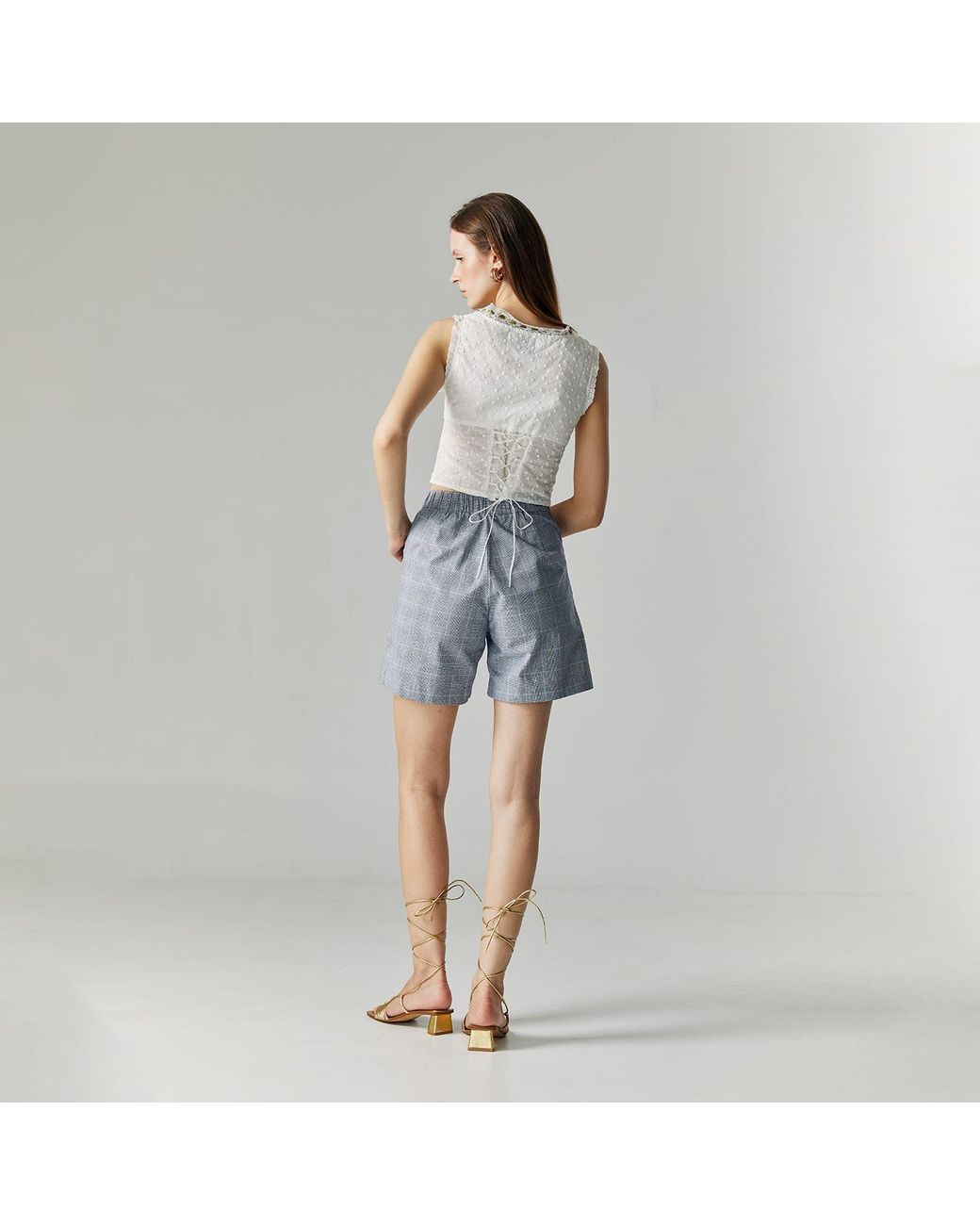 Ats the Label White Lena Ribbon Top