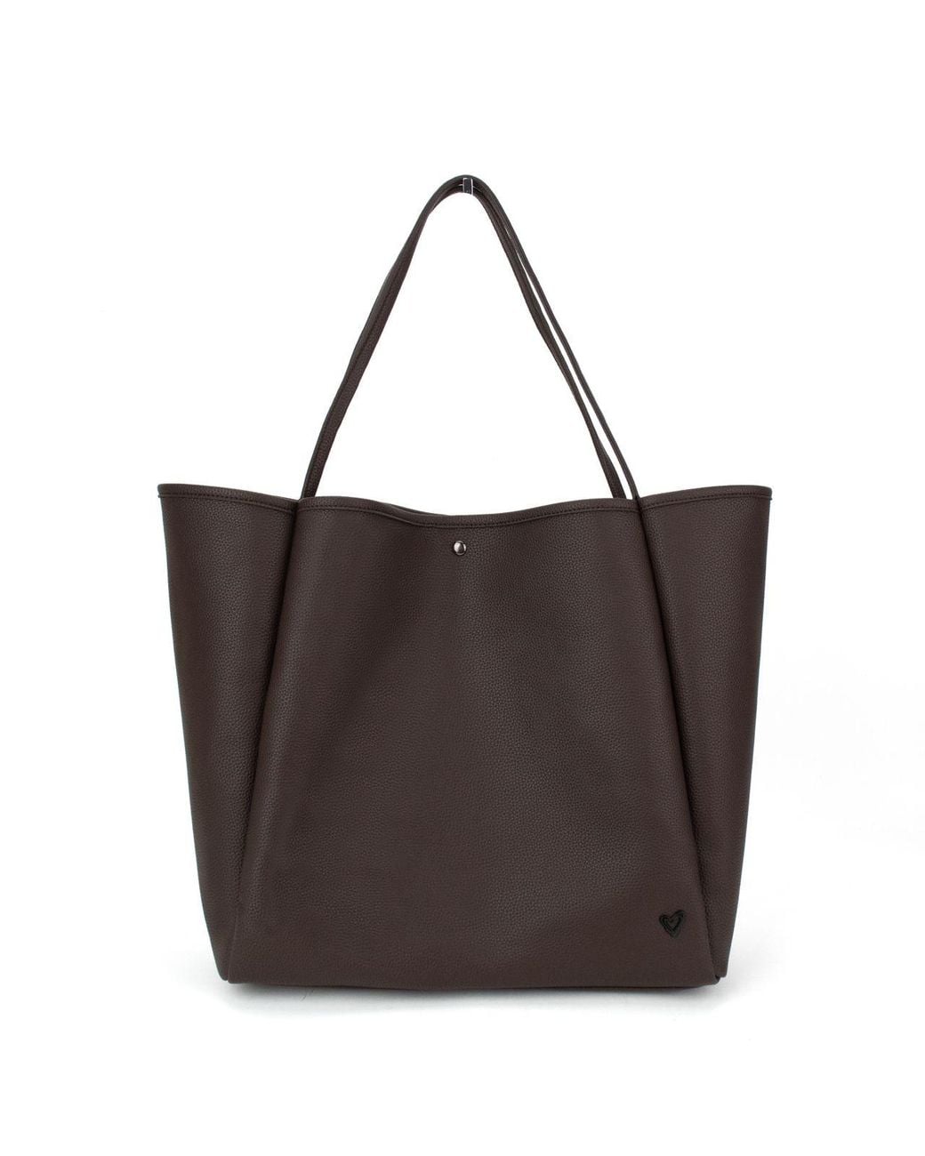 Prenelove Black Keele Oversized Vegan Leather Tote