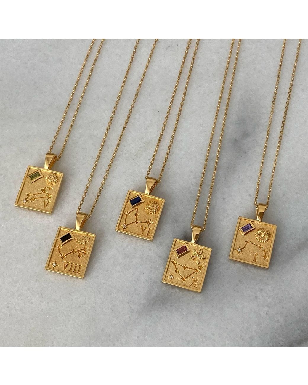 Cier Metallic Virgo Zodiac Necklace
