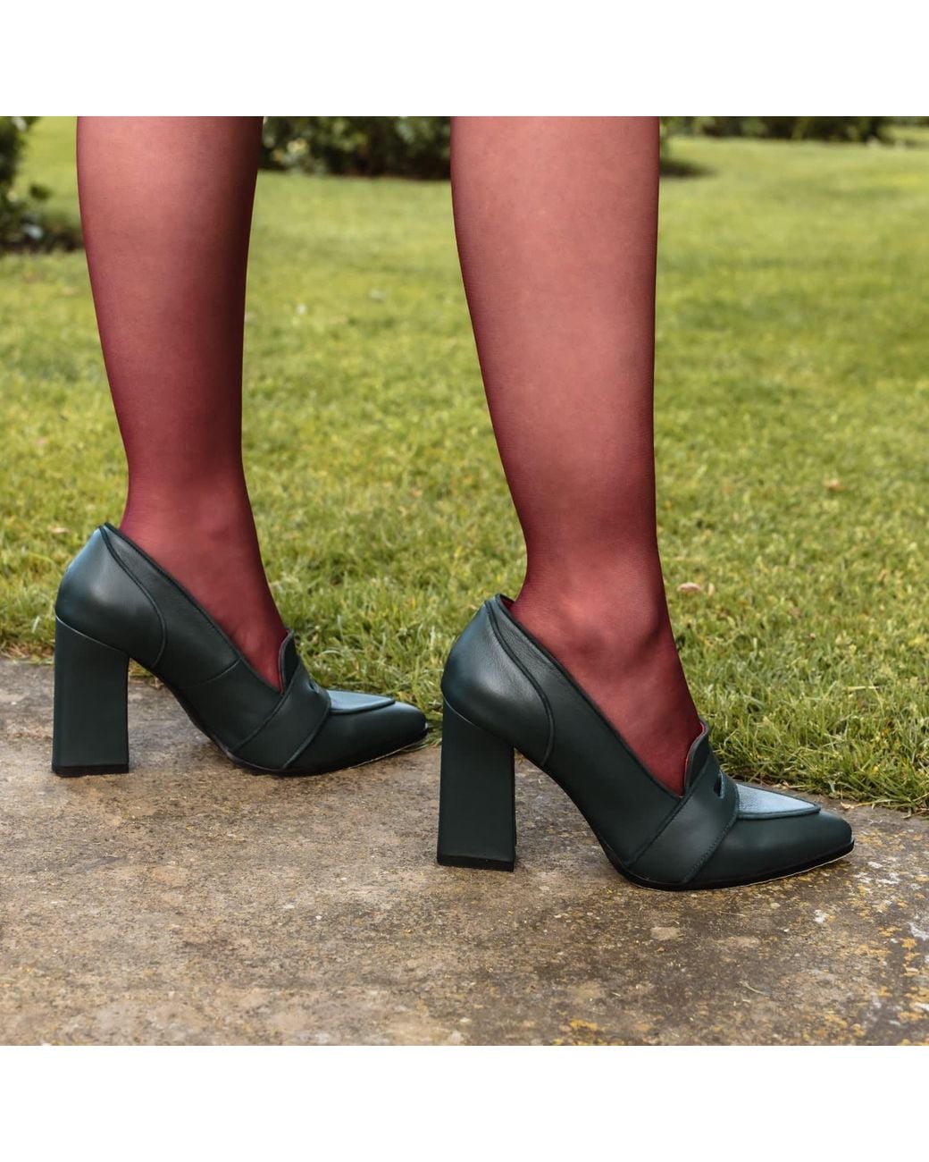 Rosamund Muir London Green Annabel Dark Loafers