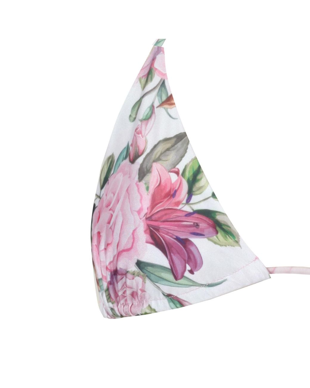 Nur Karaata Multicolor Triangle Rose Bikini Set