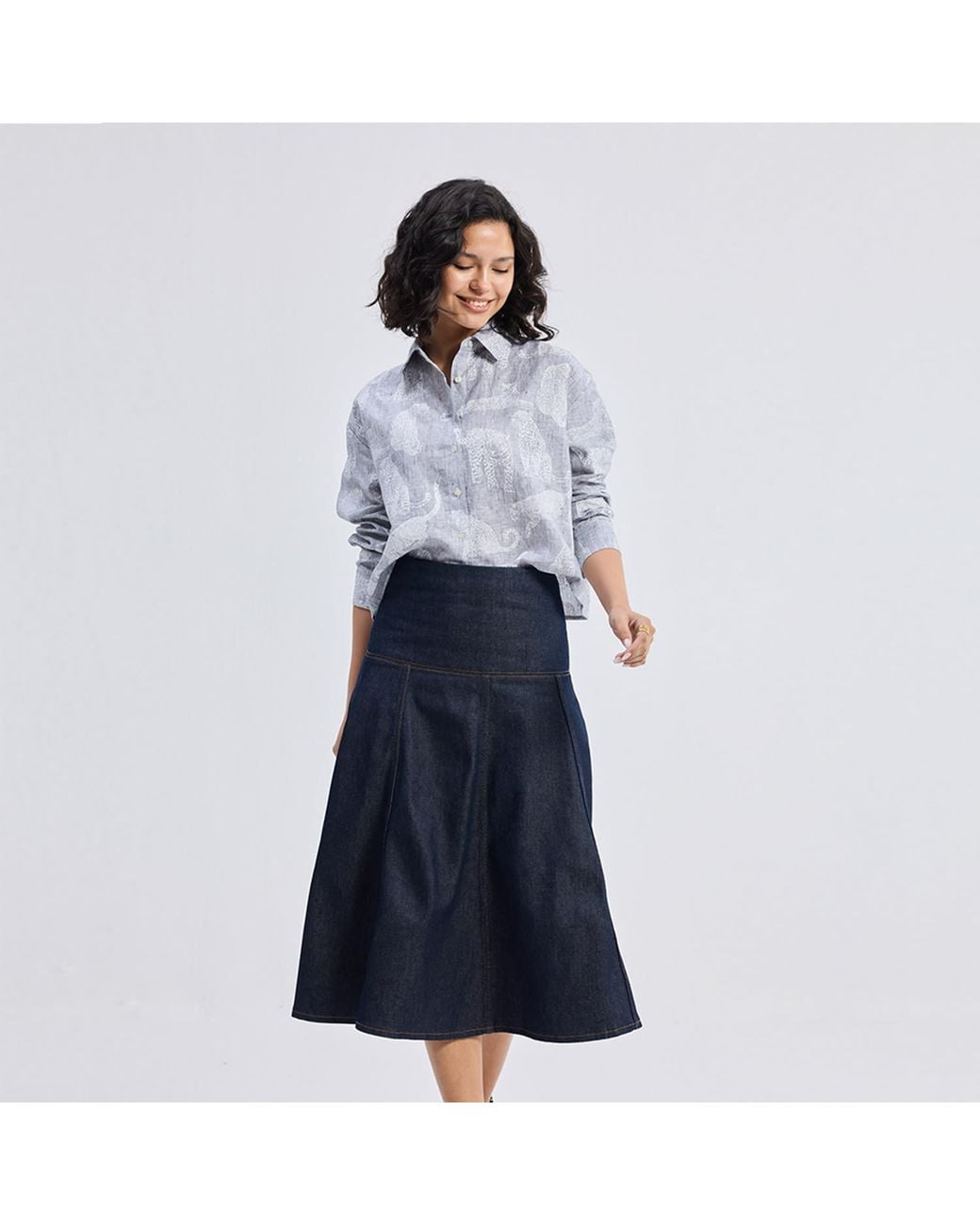 REISTOR Blue Oversized Boxy-Fit Shirt