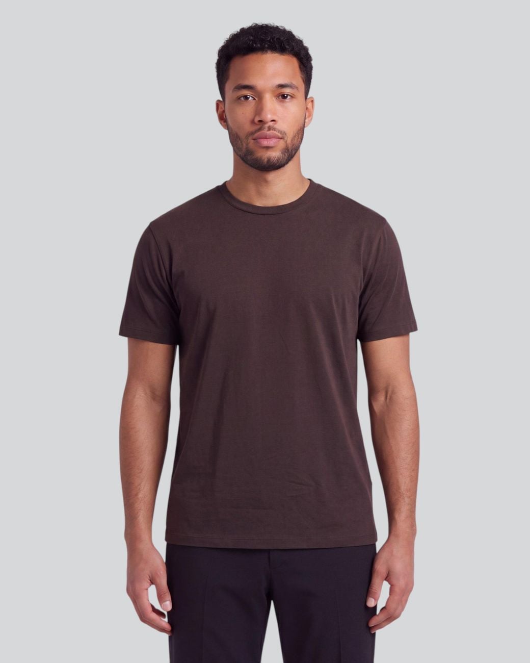 Lords of Harlech Black Timothy Brownie Stretch Cotton Crew-Neck Tee for men