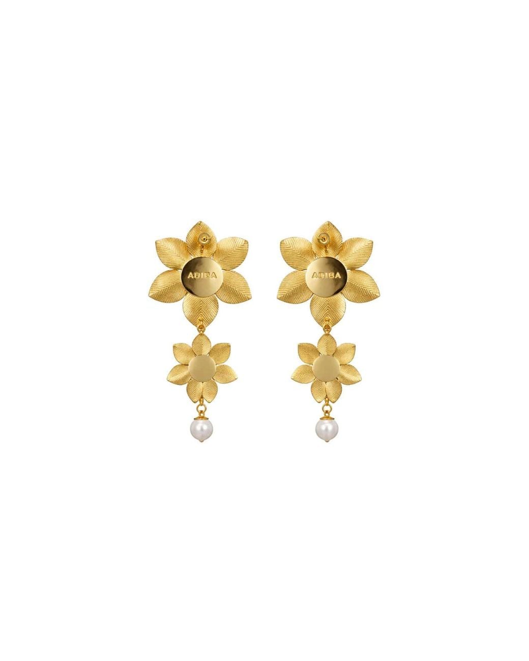 ADIBA Metallic Magnolia Bloom Drop Earring