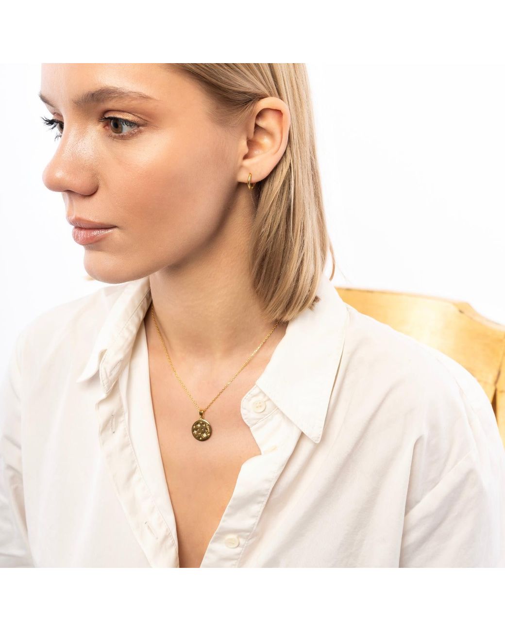 Spero London Metallic Fine Celestial Diamond Pendant Sterling Necklace