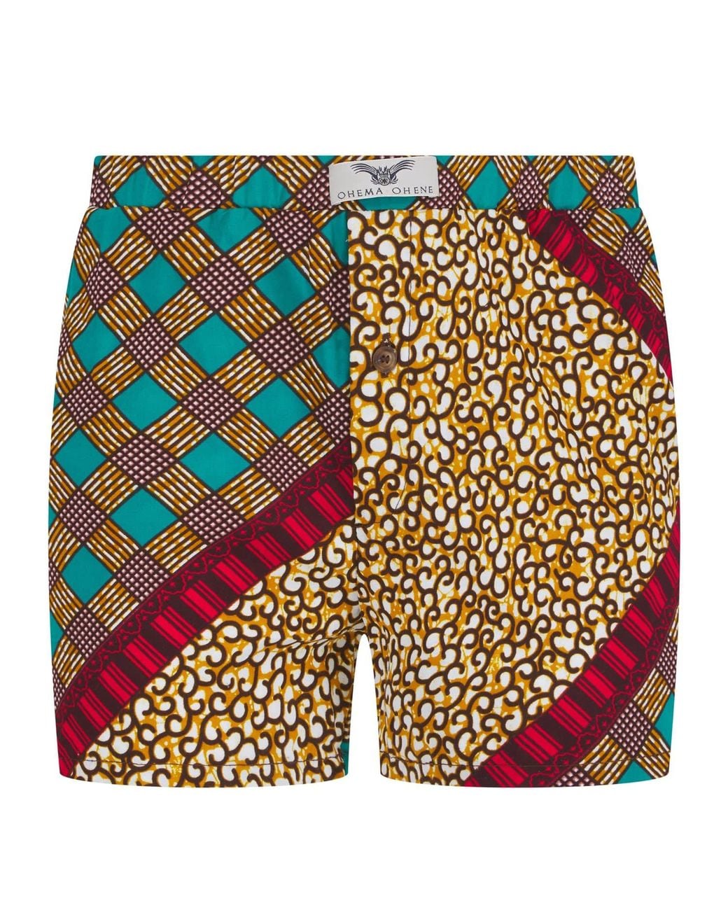 Ohema Ohene Multicolor African Print Cotton Boxer Shorts – Nhyira for men