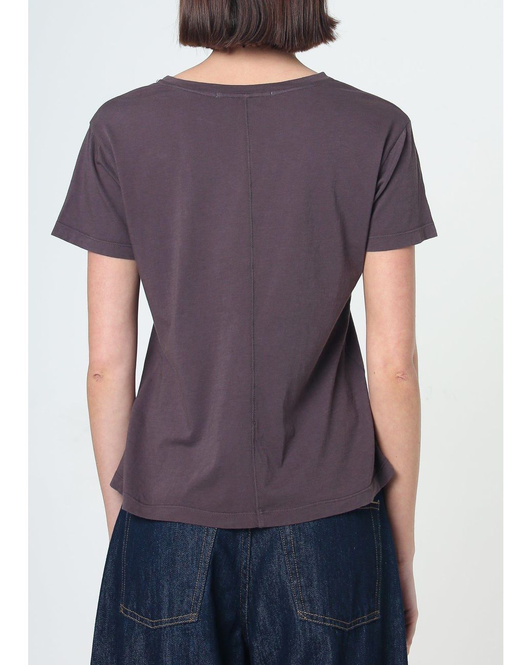 NOEND Purple Supima Cotton Crew Neck Tee