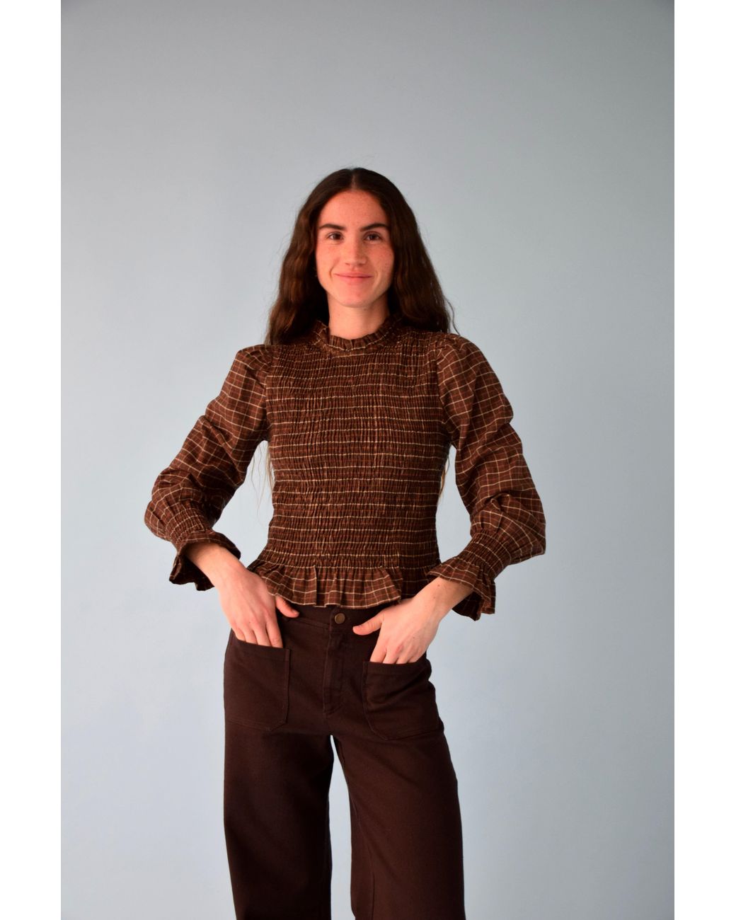 Mind Traveler Brown Chia Alia Blouse