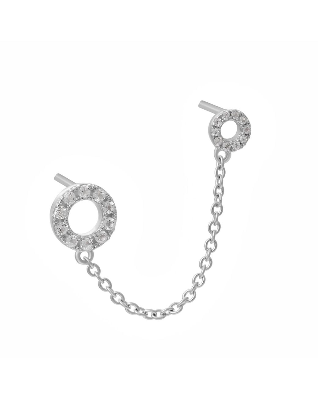 Lucy Quartermaine Metallic Solid Sterling Halo Double Post Earring