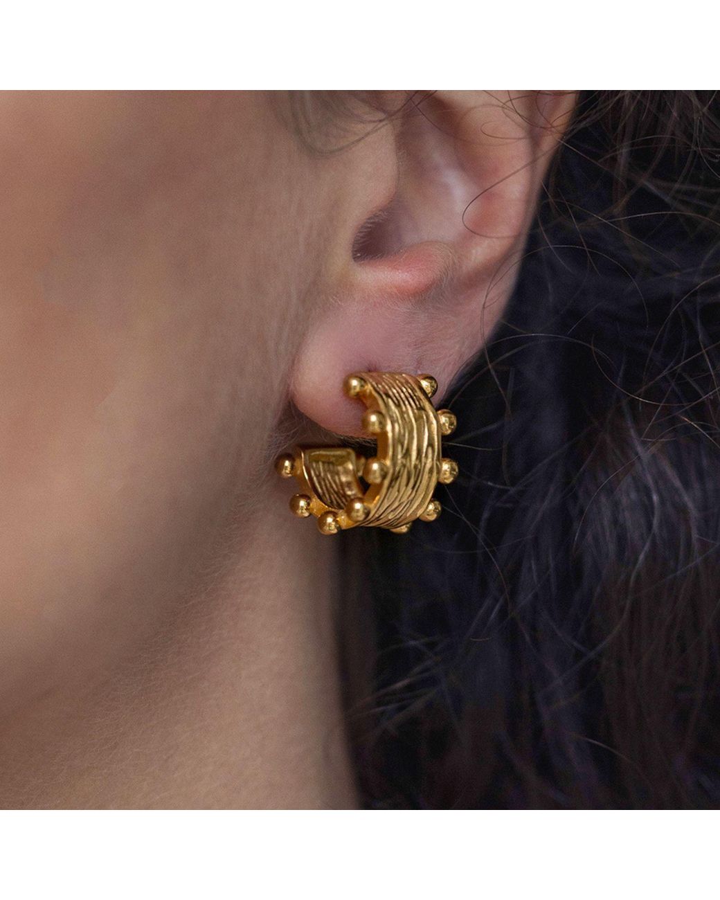 Kybele Studio Metallic Roman Hoops