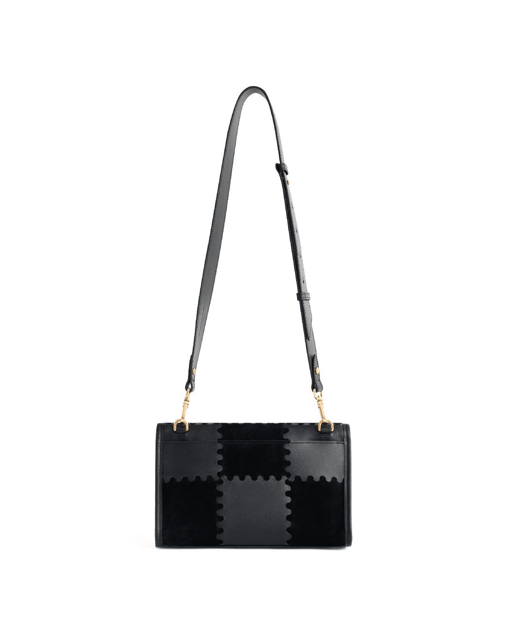 Orange Cube White Square Stitch Messenger Bag