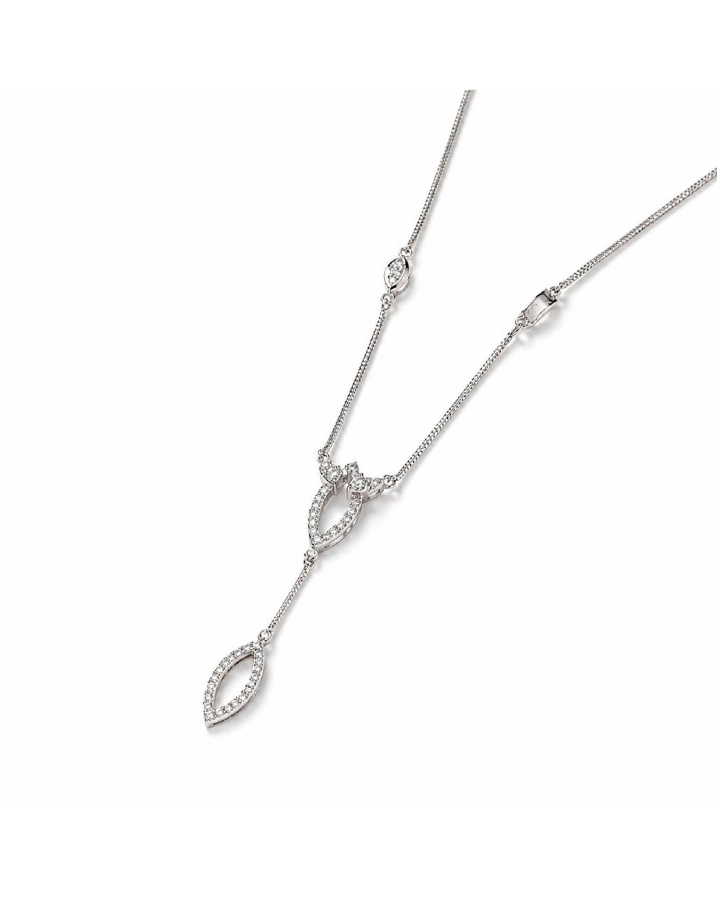 Artisan Metallic 18K Diamond Marquise Y-Drop Necklace