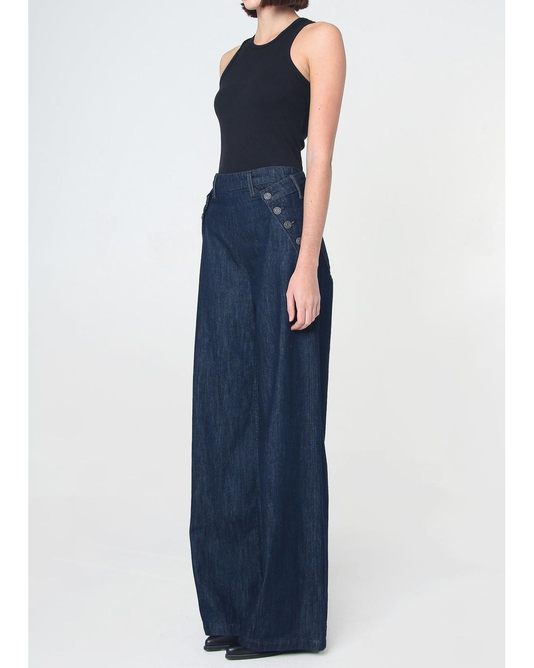 NOEND Blue Dina High Waisted Wide