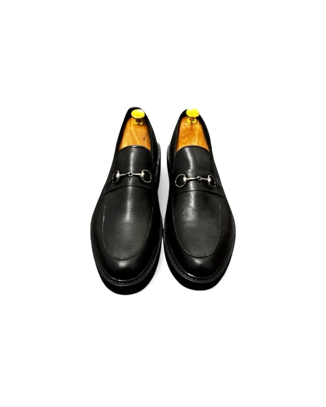 Jpo Black Koch House Horsebit Platform Loafers for men