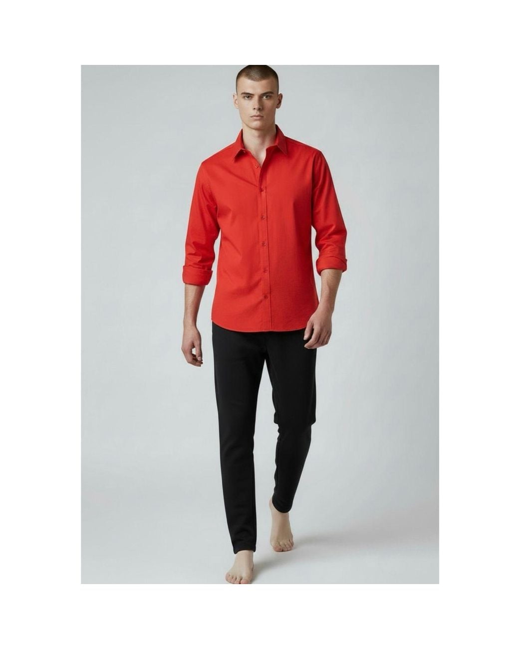 SNIDER Red Salsa Long Sleeve Shirt for men