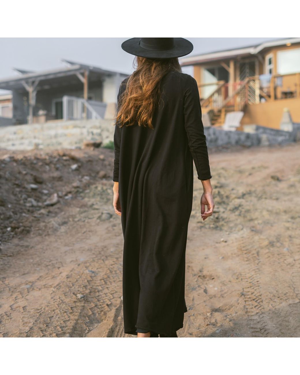 Jennafer Grace Black Yoga Duster