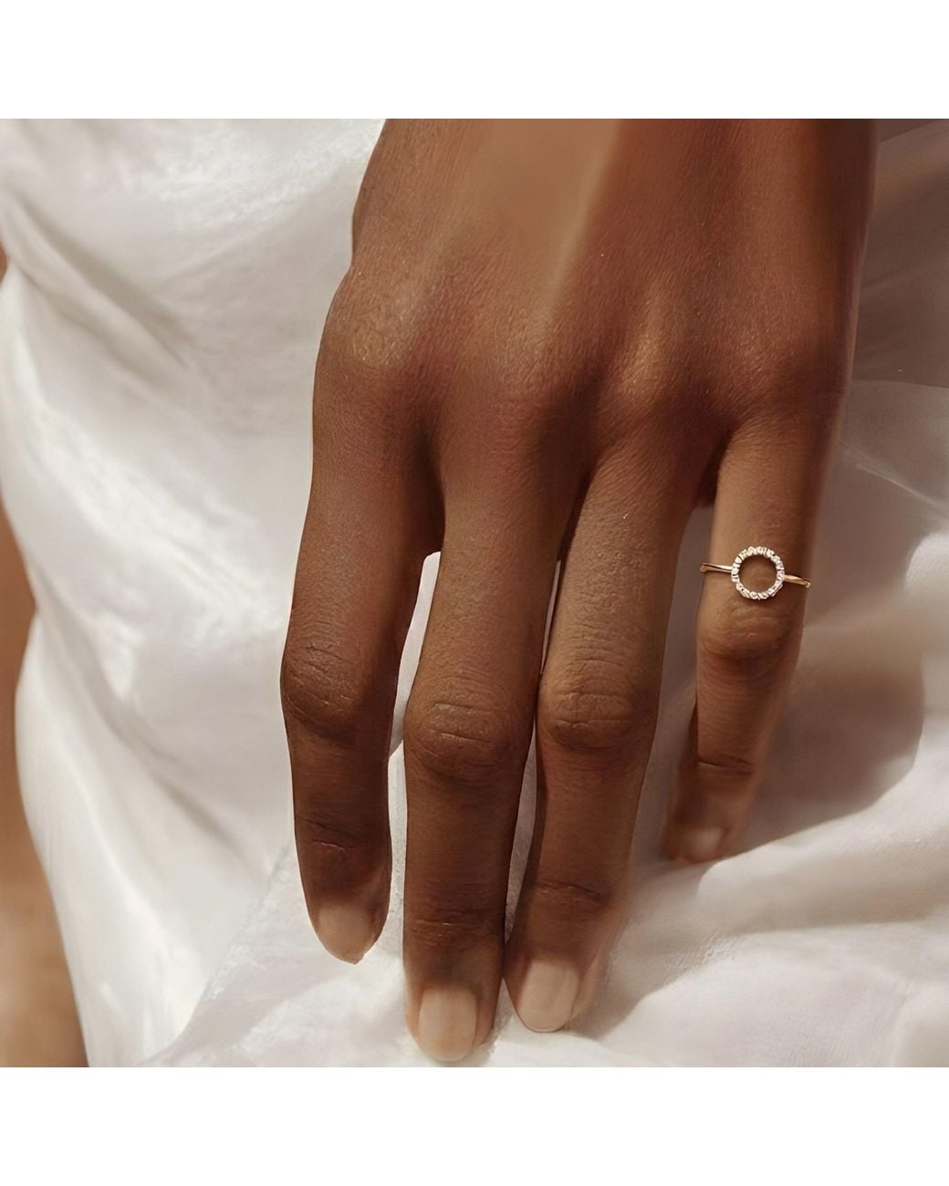 With Love Darling Metallic Circle Ring