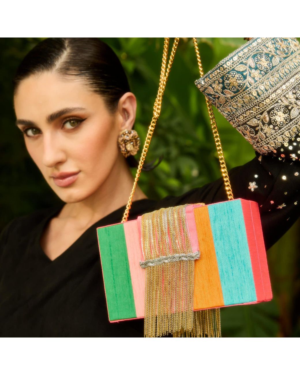 Simitri Green Skittles Dreamy Clutch