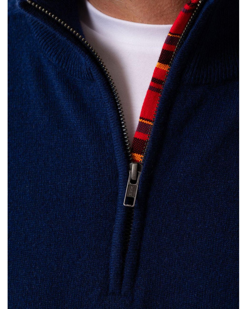 Koy Clothing Blue The Mara Quarter Zip Jumper for men