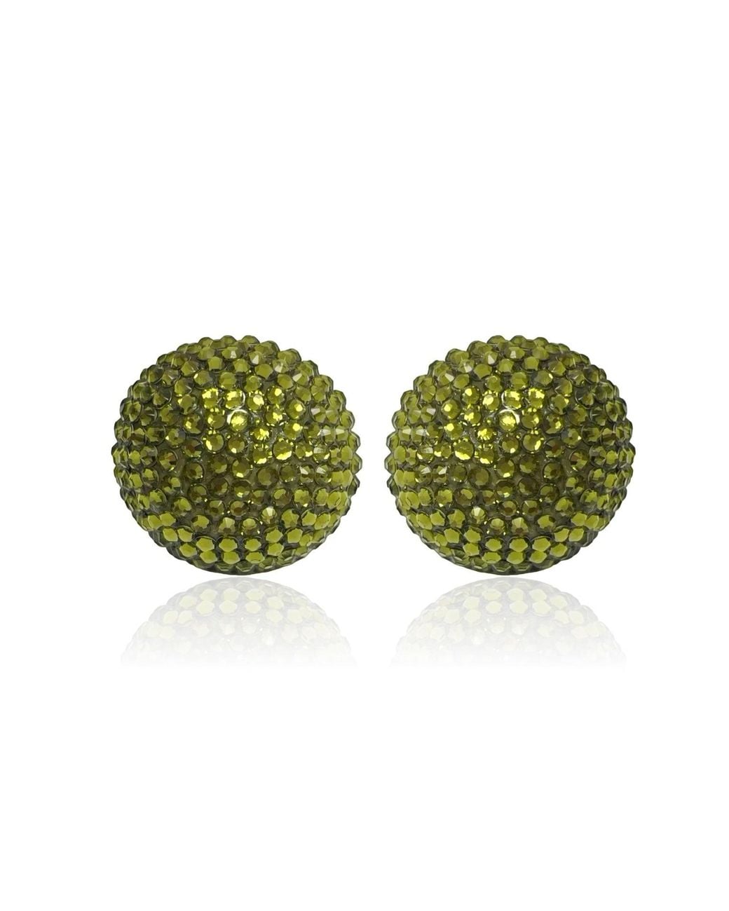 PINAR OZEVLAT Green Disco Pebble Earrings