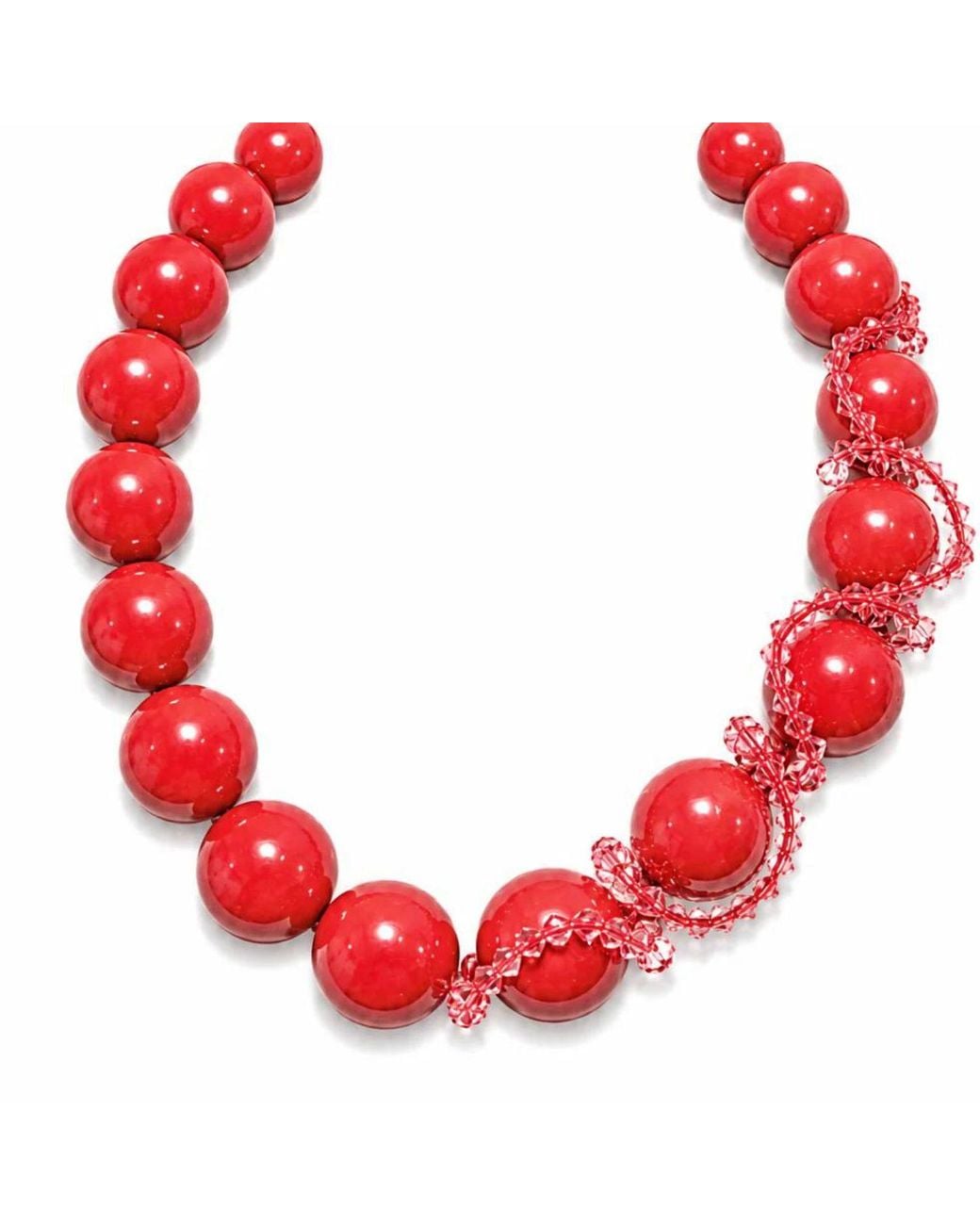 Eyeconic by Samar Ajram Red Summer Muse Necklace