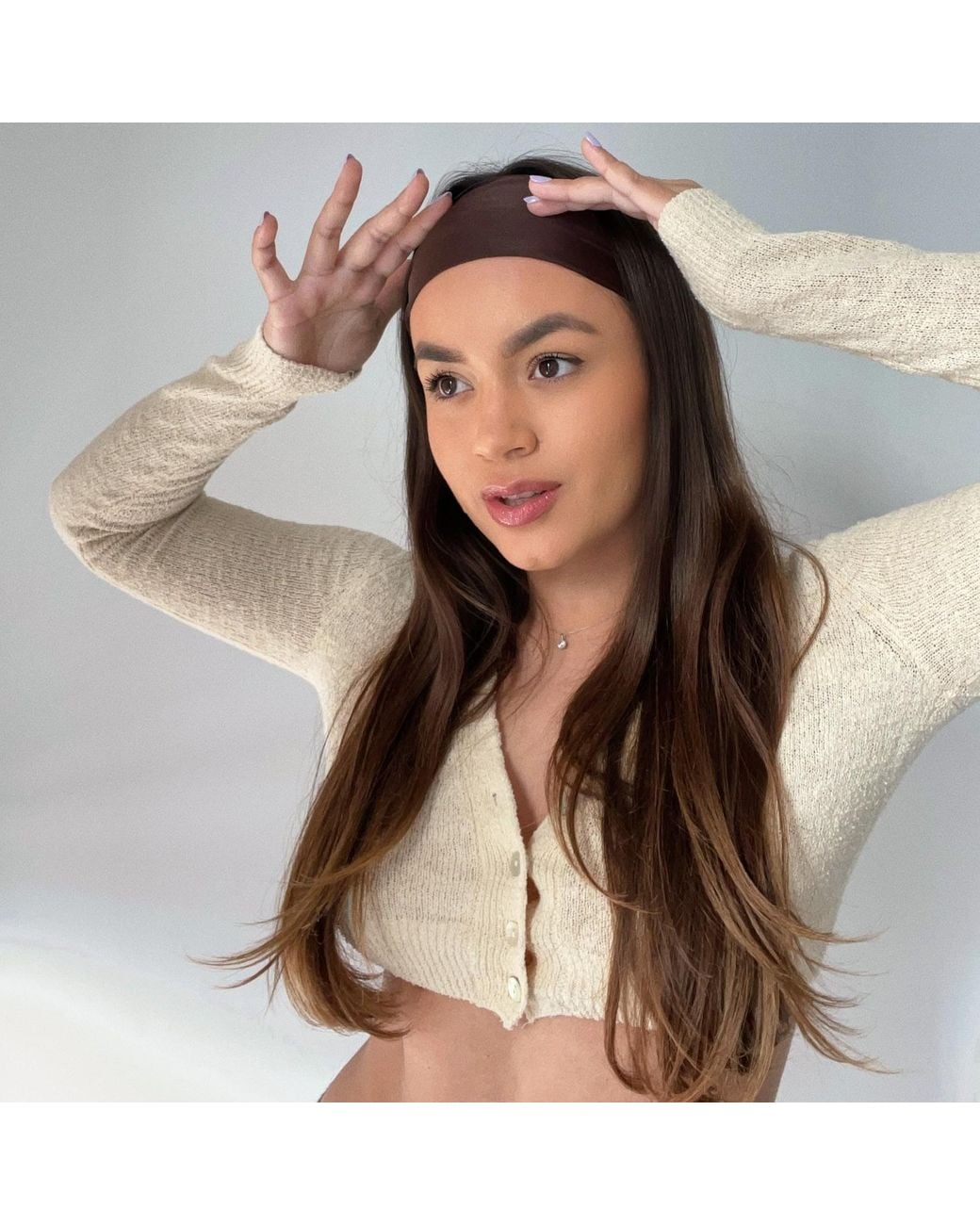 Sylk Black Silk Wide Headband