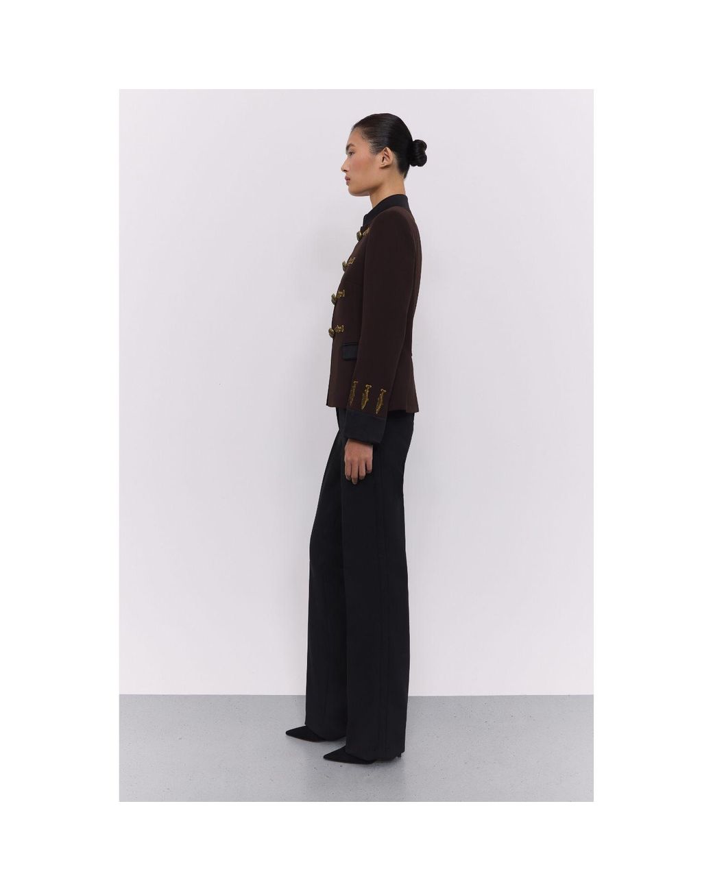 The Extreme Collection Black Military Blazer With Embroidery Nuvola