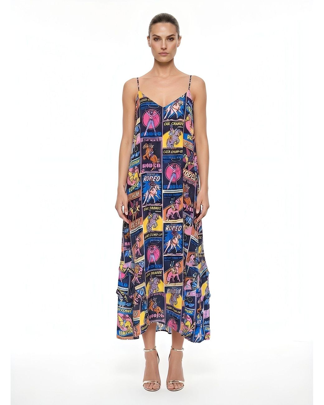 Any Old Iron Blue Rodeo Ruffle Dress