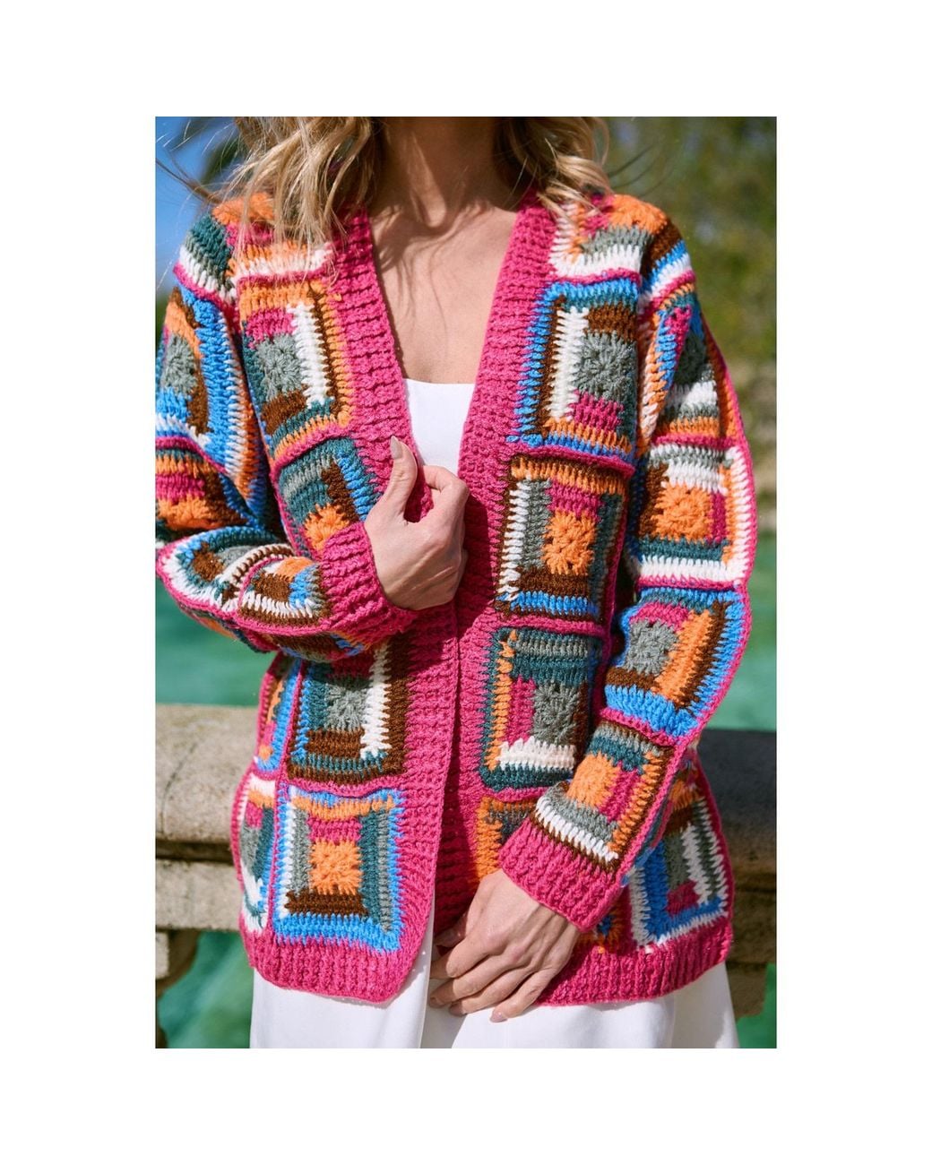 Saachi Orange Crochet Short Marrakesh Jacket