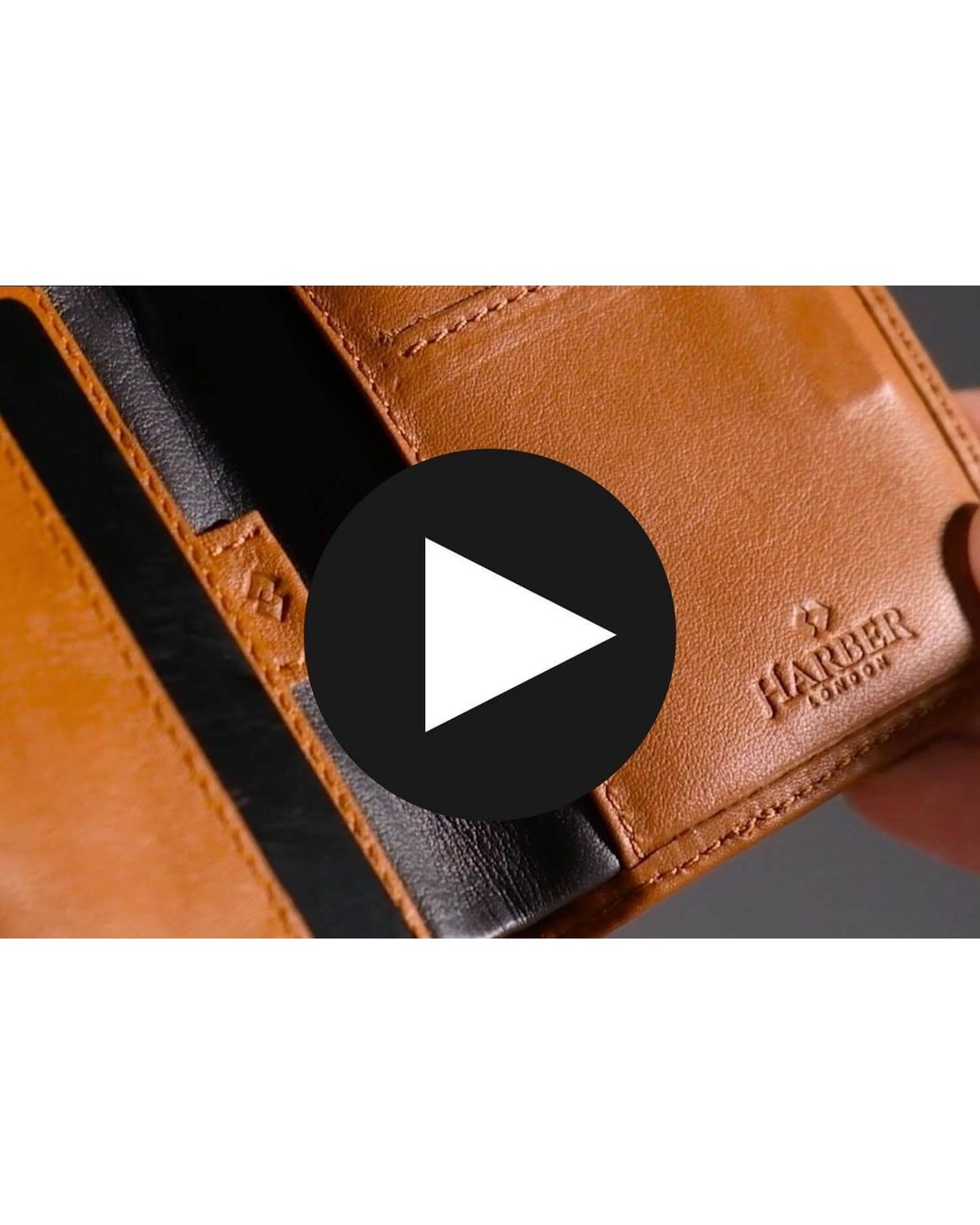 Harber London Blue Leather Bifold Wallet With Rfid Protection for men