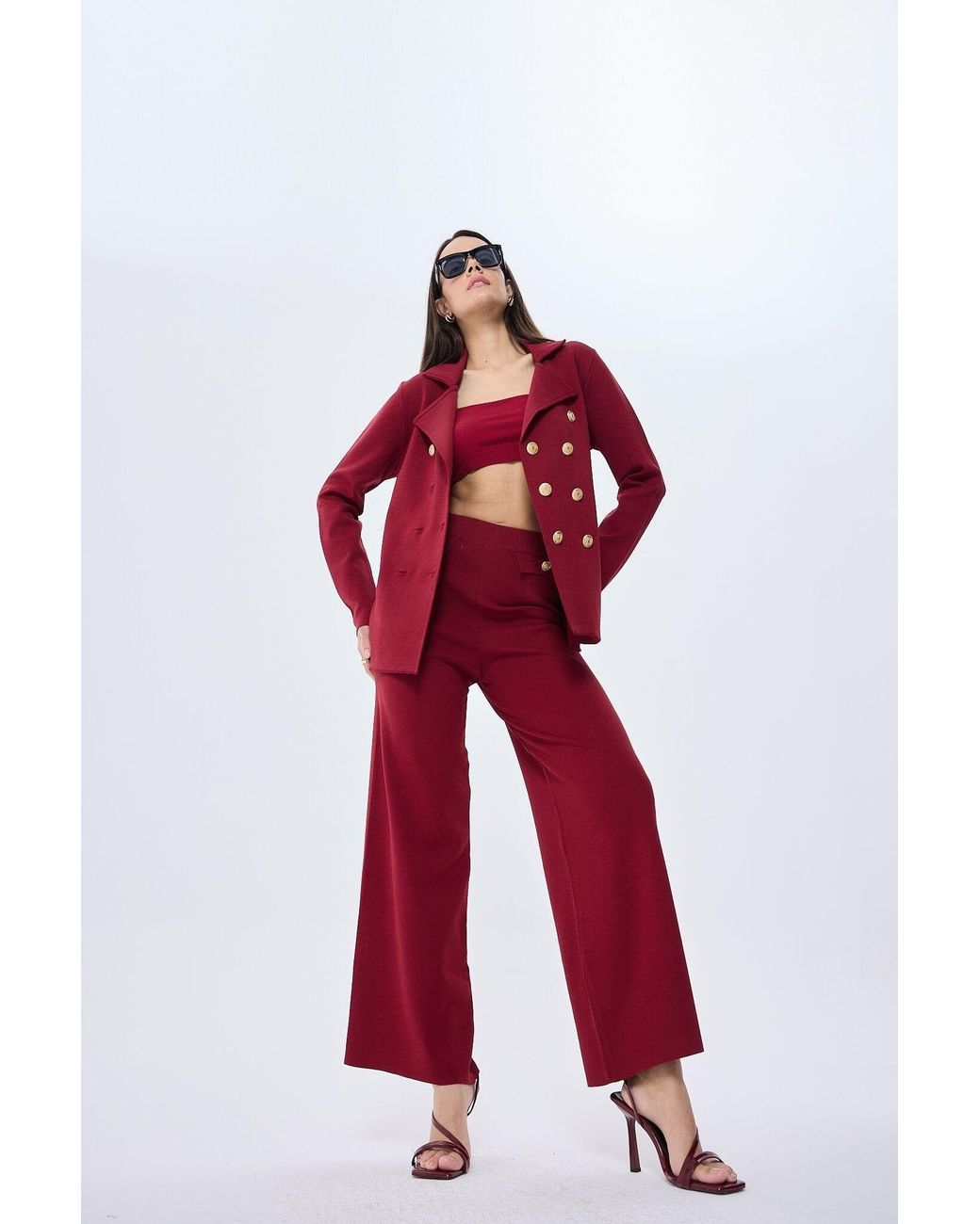 Peraluna Red Katherine Blazer Jacket
