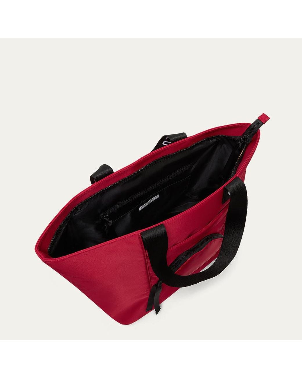 Lulu Guinness Red Lulu Nylon Macy Tote Bag